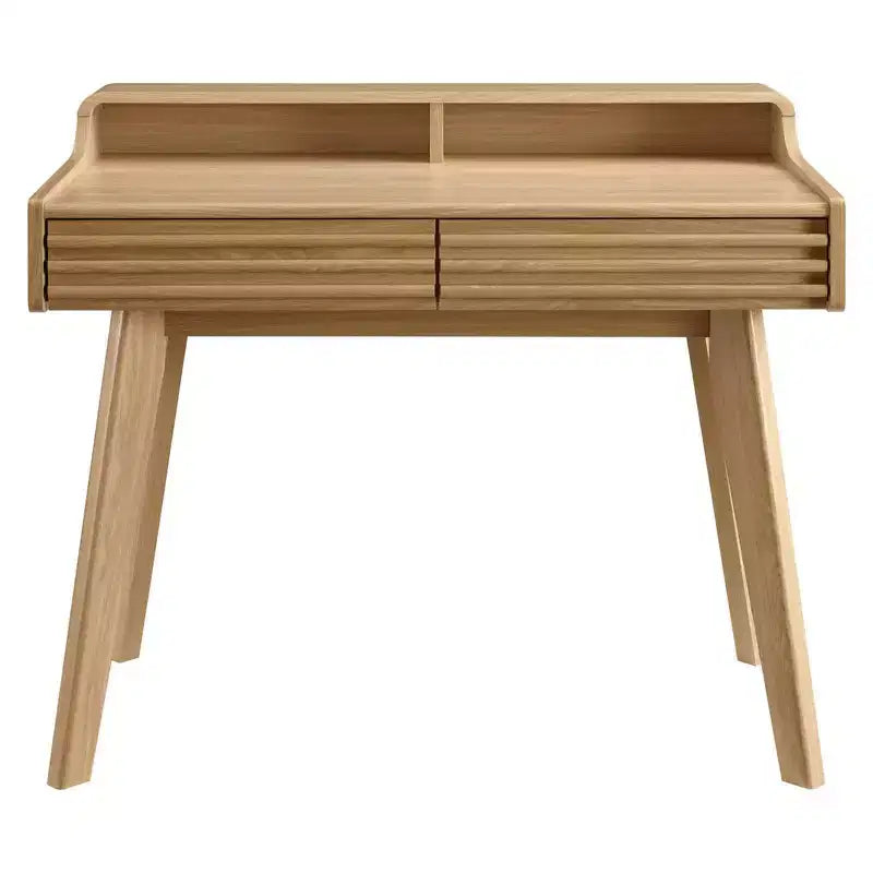Bureau Modway Render Chêne : Style Moderne, Assemblage Adulte Requis, Cadre en Bois, Pas de Rangement