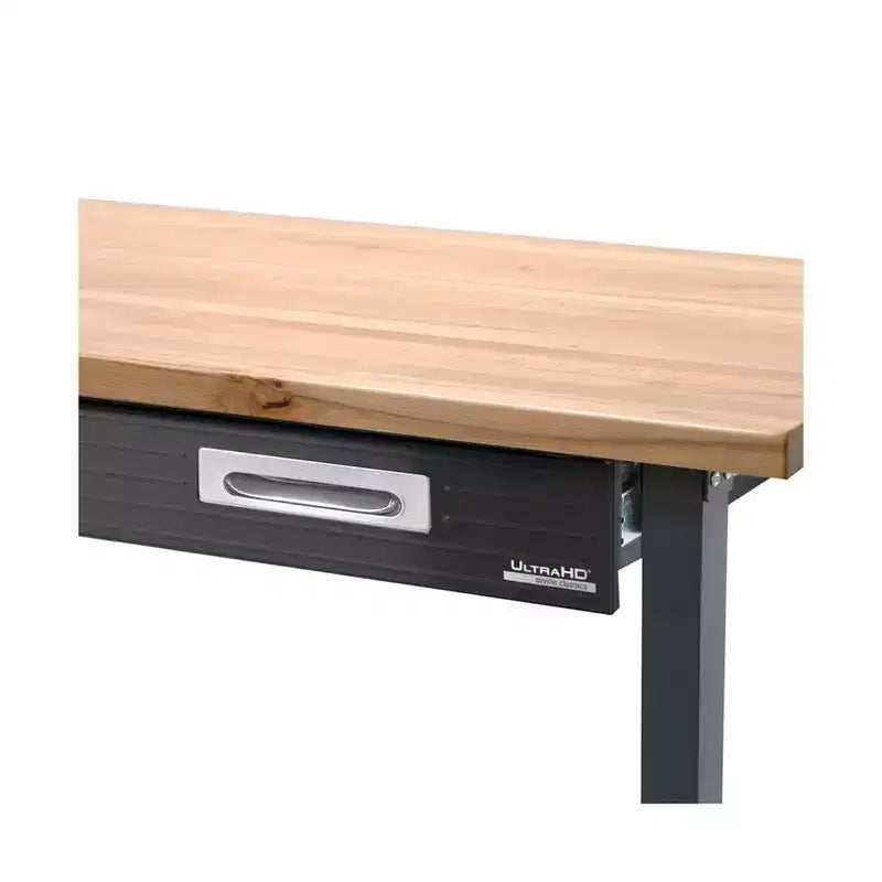 Établi à roulettes Ultragraphite Wood Top en hêtre/graphite – Seville Classics