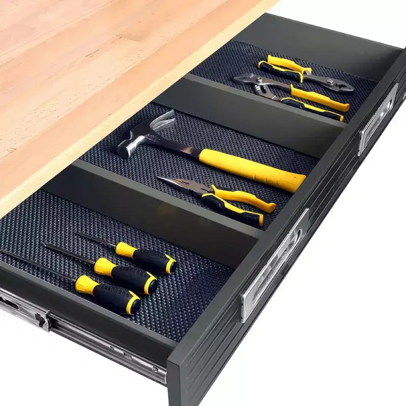 Établi à roulettes Ultragraphite Wood Top en hêtre/graphite – Seville Classics