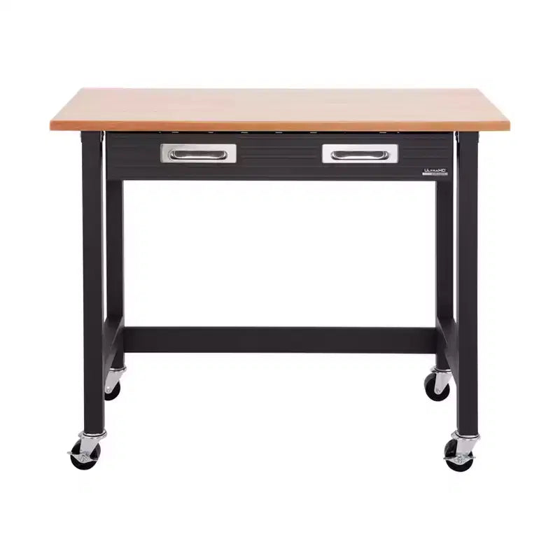 Établi à roulettes Ultragraphite Wood Top en hêtre/graphite – Seville Classics