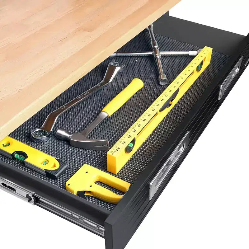 Établi à roulettes Ultragraphite Wood Top en hêtre/graphite – Seville Classics