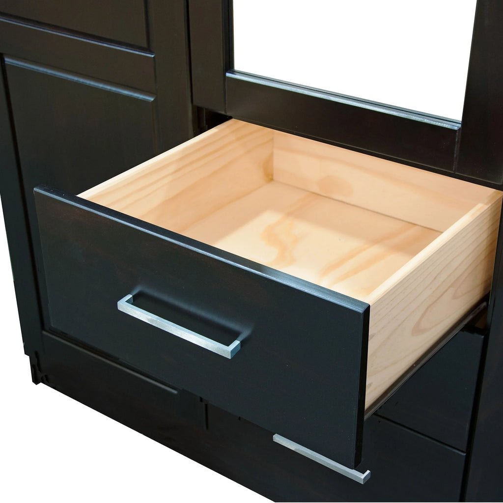 Palace Imports Armoire Cosmo 3 portes 100 % bois massif avec portes en bois massif ou portes miroir