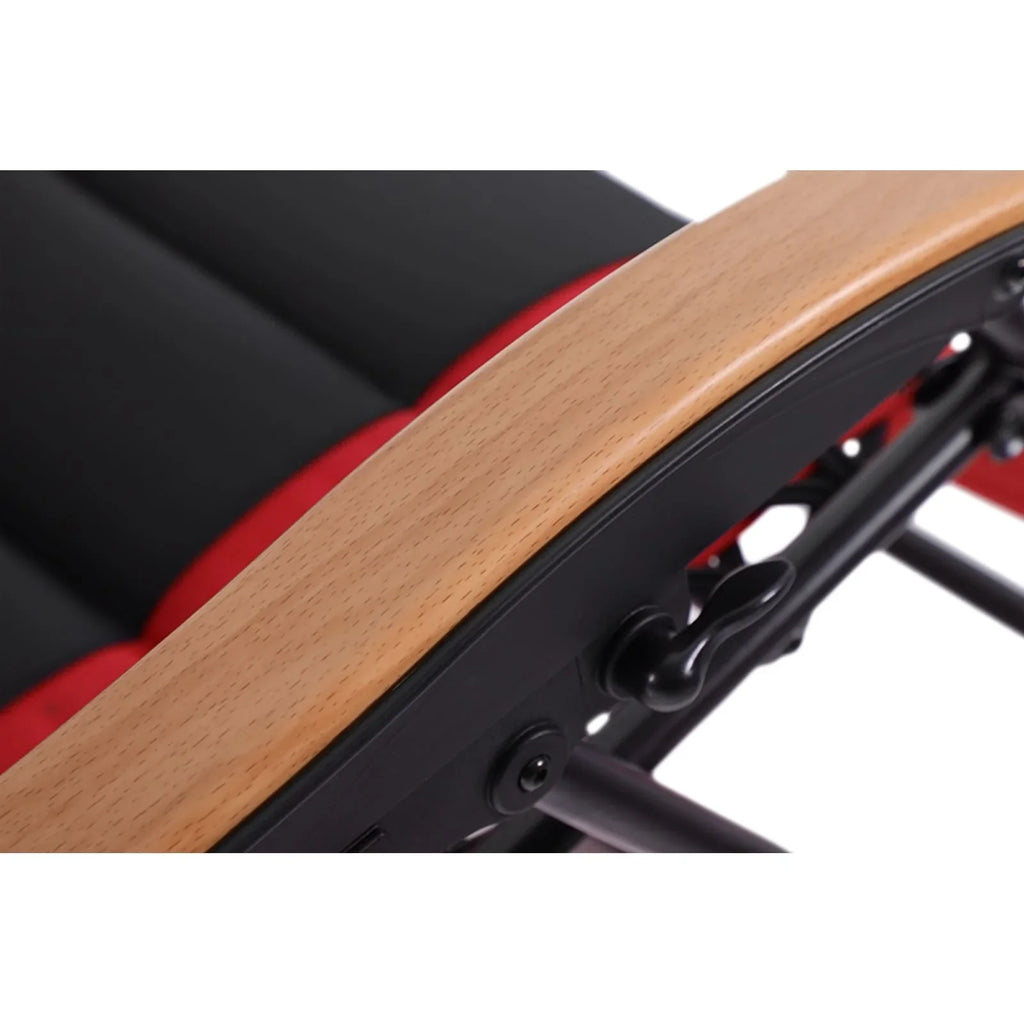 Fauteuil de relaxation zéro gravité XL surdimensionné rembourré avec accoudoirs plus larges et porte-gobelet réglable - N/A
