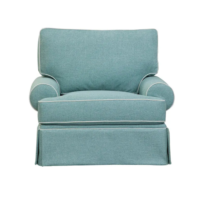 Fauteuil rembourré Aqua, style côtier, une place