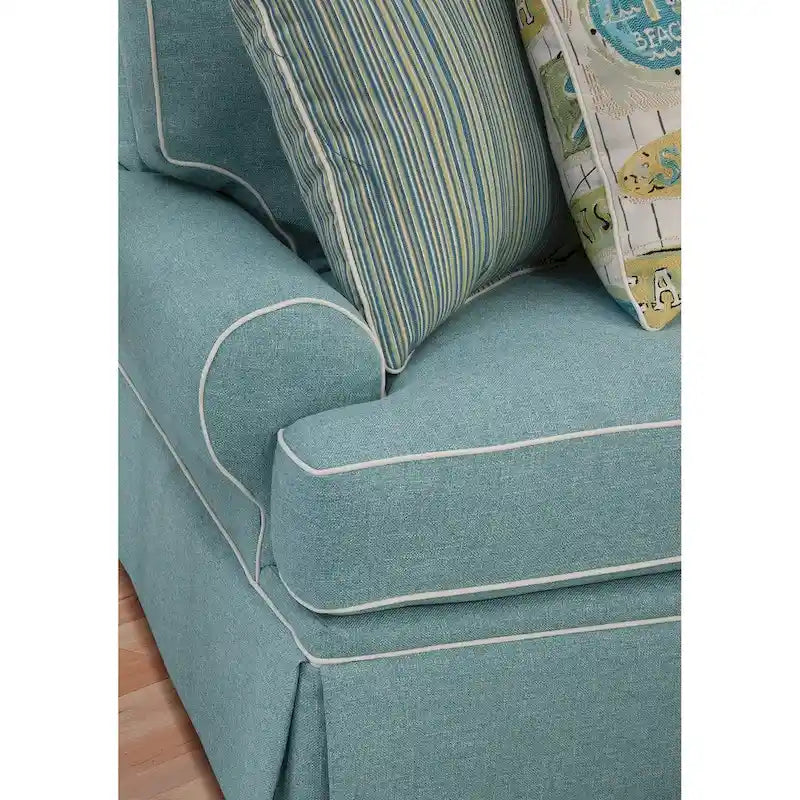 Fauteuil rembourré Aqua, style côtier, une place