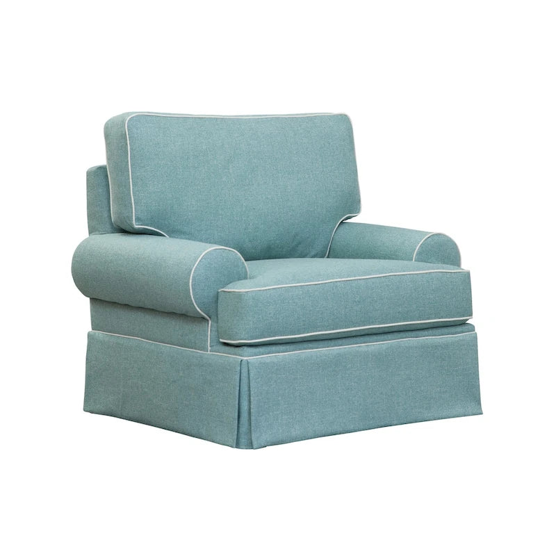 Fauteuil rembourré Aqua, style côtier, une place