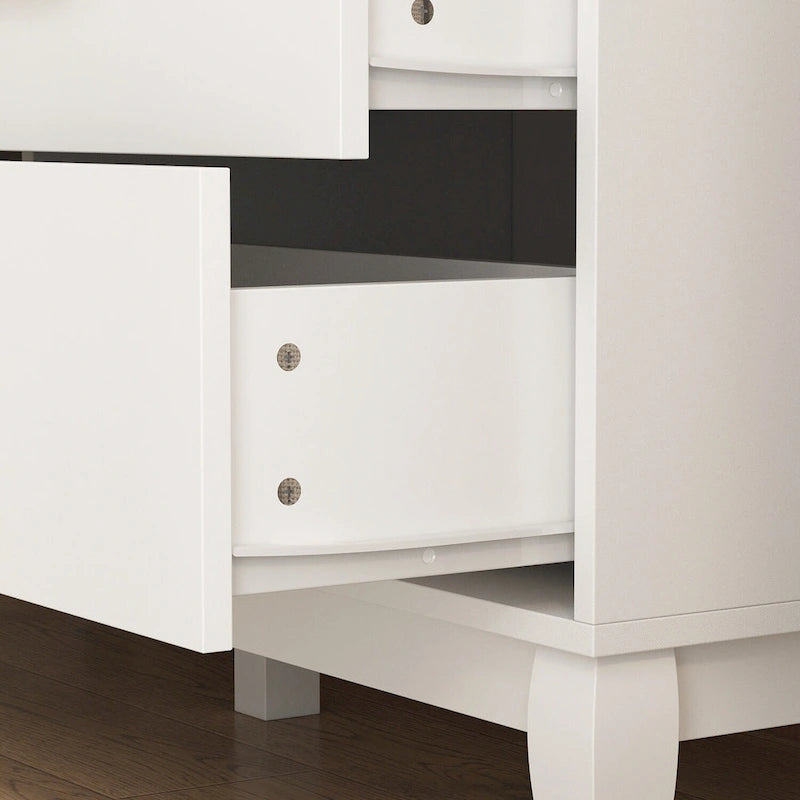 Commode double noire/blanche à 6 tiroirs, style Mid-Century, 120 cm de large, assemblage par 2 personnes
