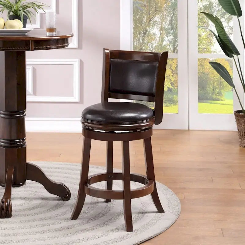 Tabouret de bar pivotant en similicuir multicolore, une place