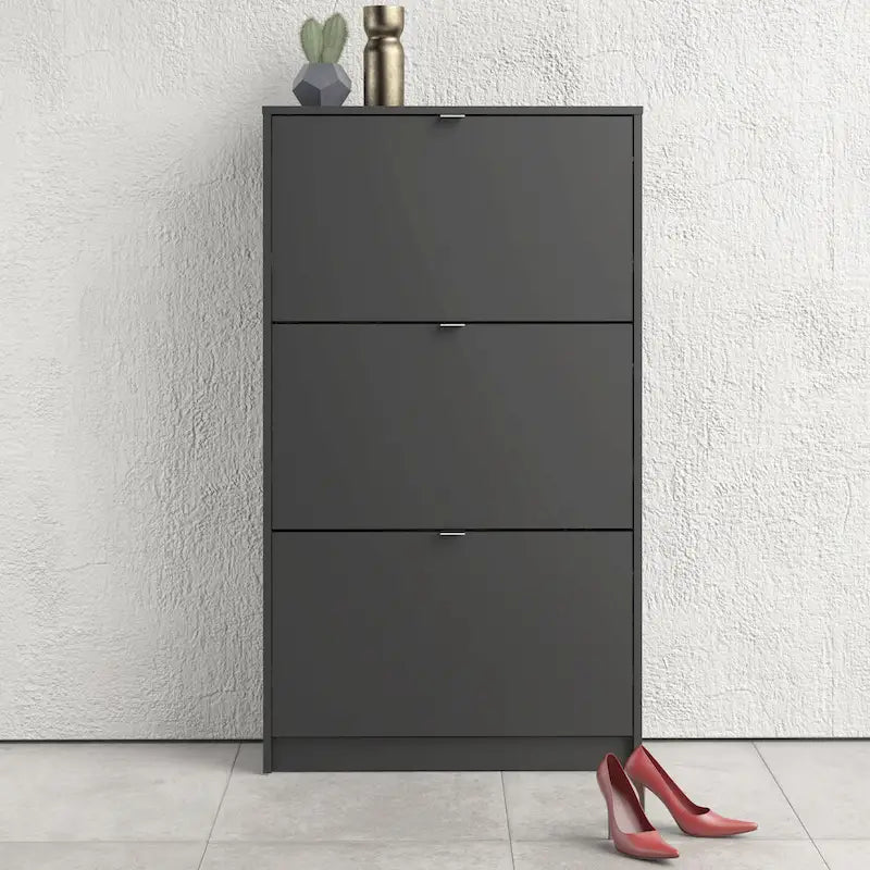 Meuble de rangement pour chaussures Porch & Den Cambria scandinave à 3 tiroirs