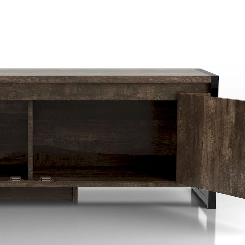 Banc de rangement de style industriel en chêne recyclé avec meuble, mono-utilisateur, 49 po