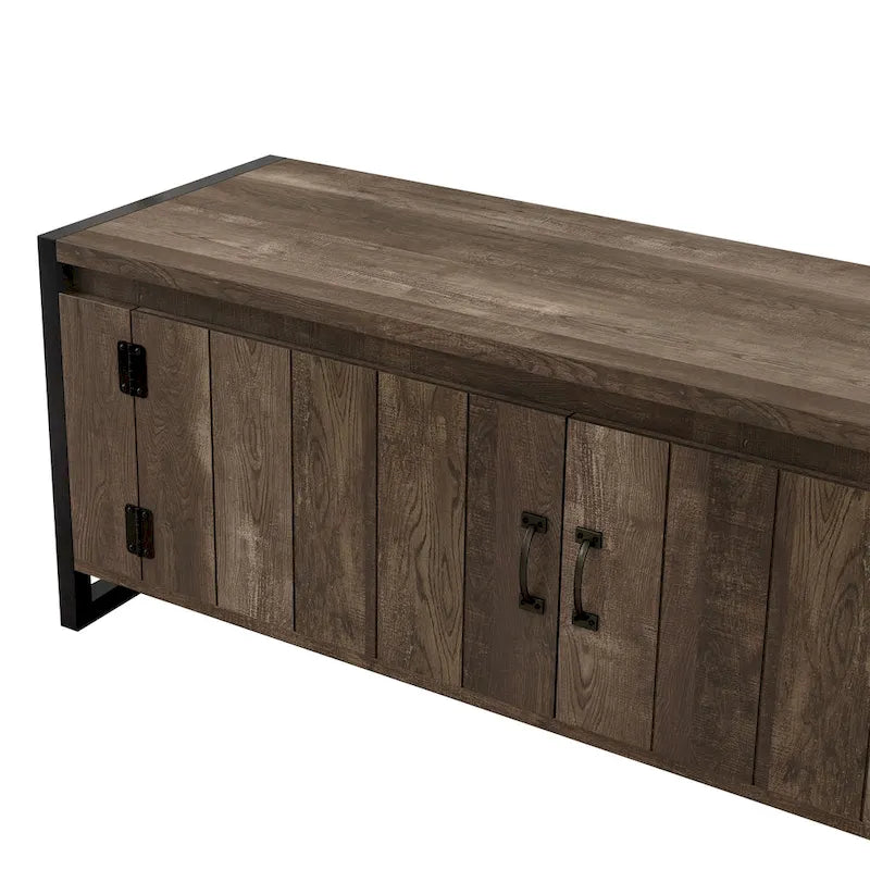Banc de rangement de style industriel en chêne recyclé avec meuble, mono-utilisateur, 49 po