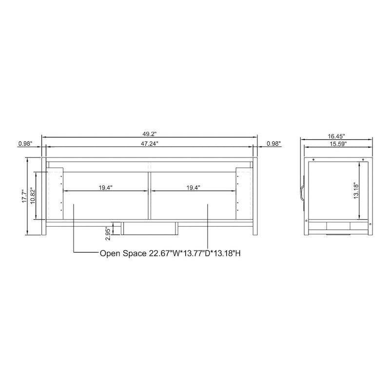 Banc de rangement de style industriel en chêne recyclé avec meuble, mono-utilisateur, 49 po