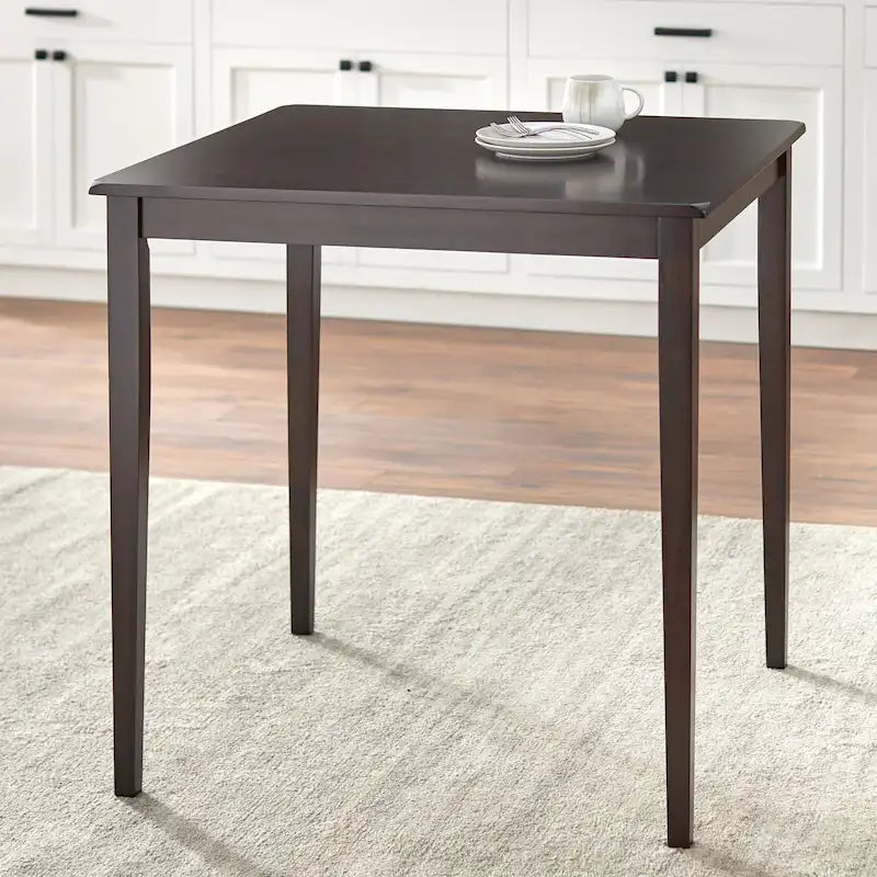 Table de salle à manger hauteur comptoir, style shaker, chêne miel / noir / expresso, 2 à 4 places