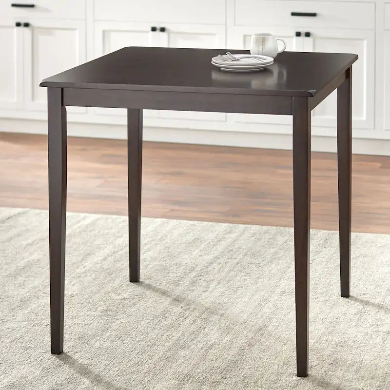 Table de salle à manger hauteur comptoir, style shaker, chêne miel / noir / expresso, 2 à 4 places