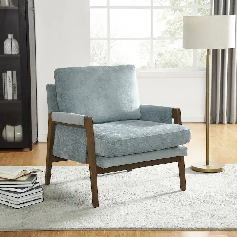 Fauteuil d'appoint individuel en velours orange/gris/jaune/blanc cassé/bleu du milieu du siècle