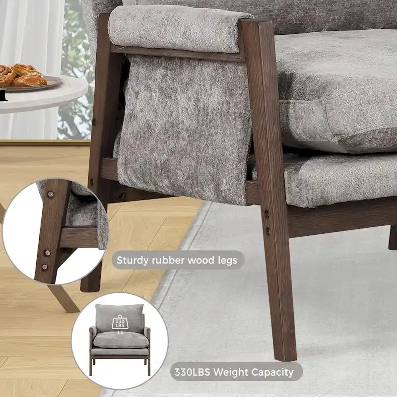 Fauteuil d'appoint individuel en velours orange/gris/jaune/blanc cassé/bleu du milieu du siècle
