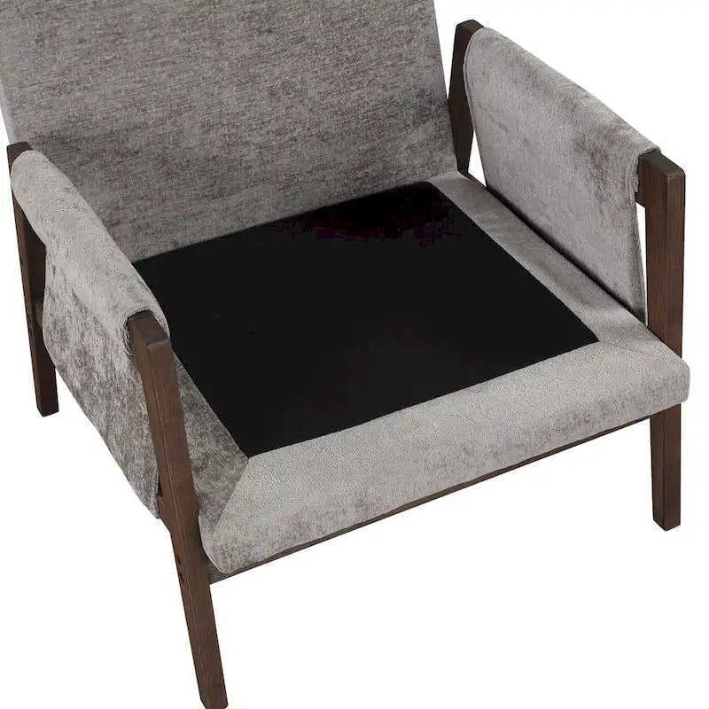 Fauteuil d'appoint individuel en velours orange/gris/jaune/blanc cassé/bleu du milieu du siècle