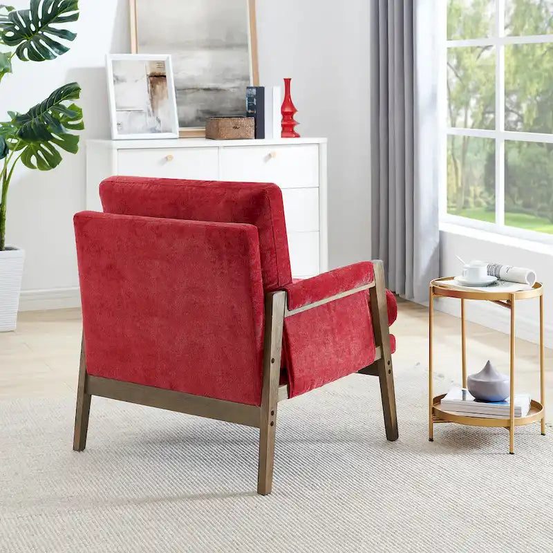 Fauteuil d'appoint individuel en velours orange/gris/jaune/blanc cassé/bleu du milieu du siècle
