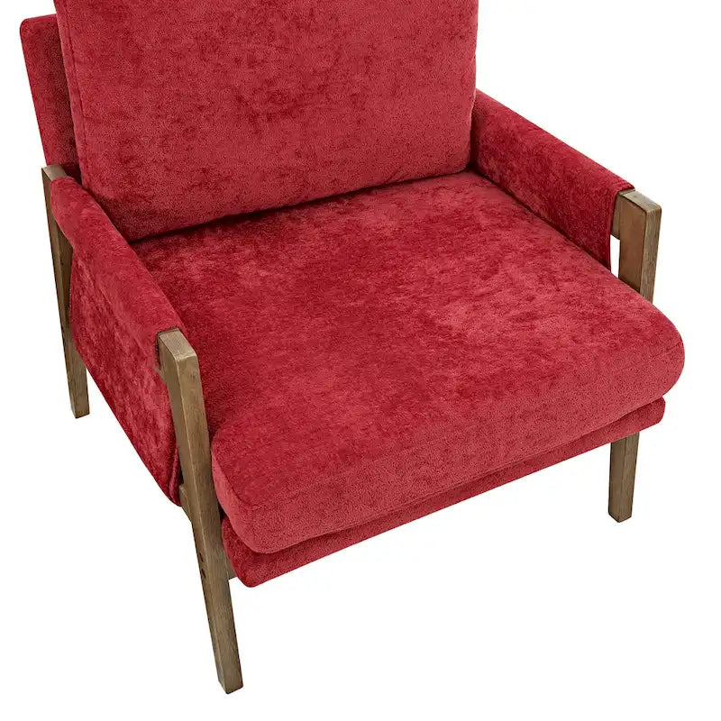 Fauteuil d'appoint individuel en velours orange/gris/jaune/blanc cassé/bleu du milieu du siècle