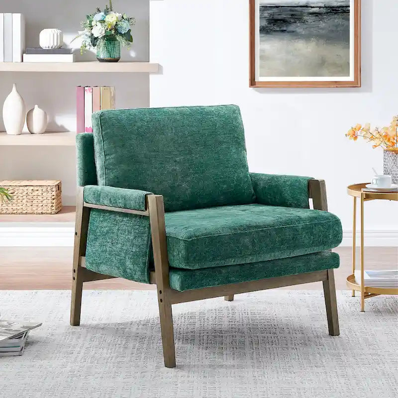 Fauteuil d'appoint individuel en velours orange/gris/jaune/blanc cassé/bleu du milieu du siècle