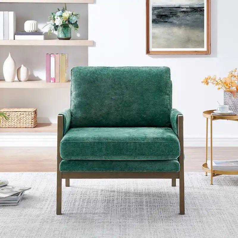 Fauteuil d'appoint individuel en velours orange/gris/jaune/blanc cassé/bleu du milieu du siècle