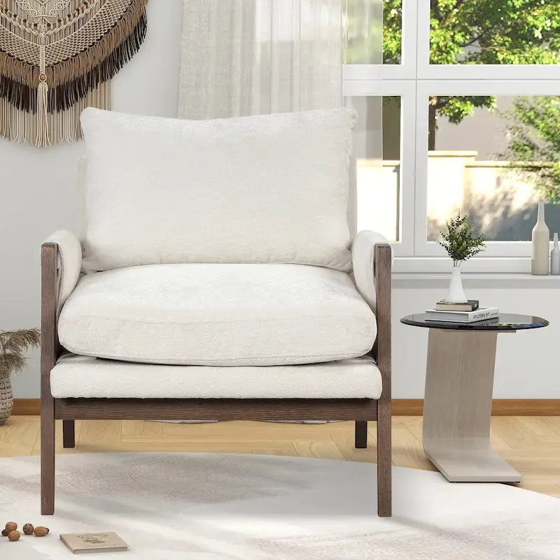Fauteuil d'appoint individuel en velours orange/gris/jaune/blanc cassé/bleu du milieu du siècle