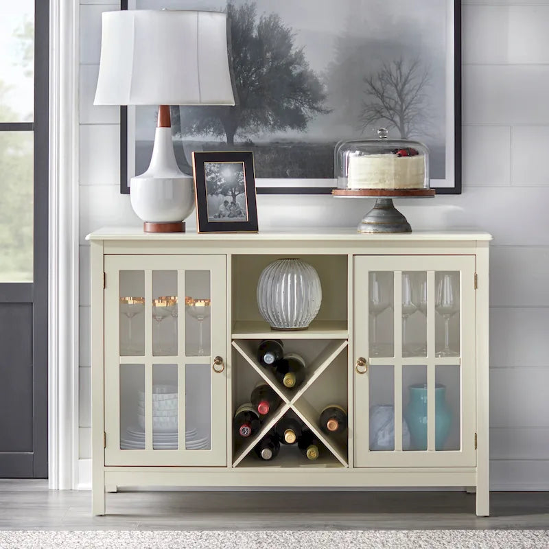 Buffet/Vaisselier en verre Portland de Simple Living