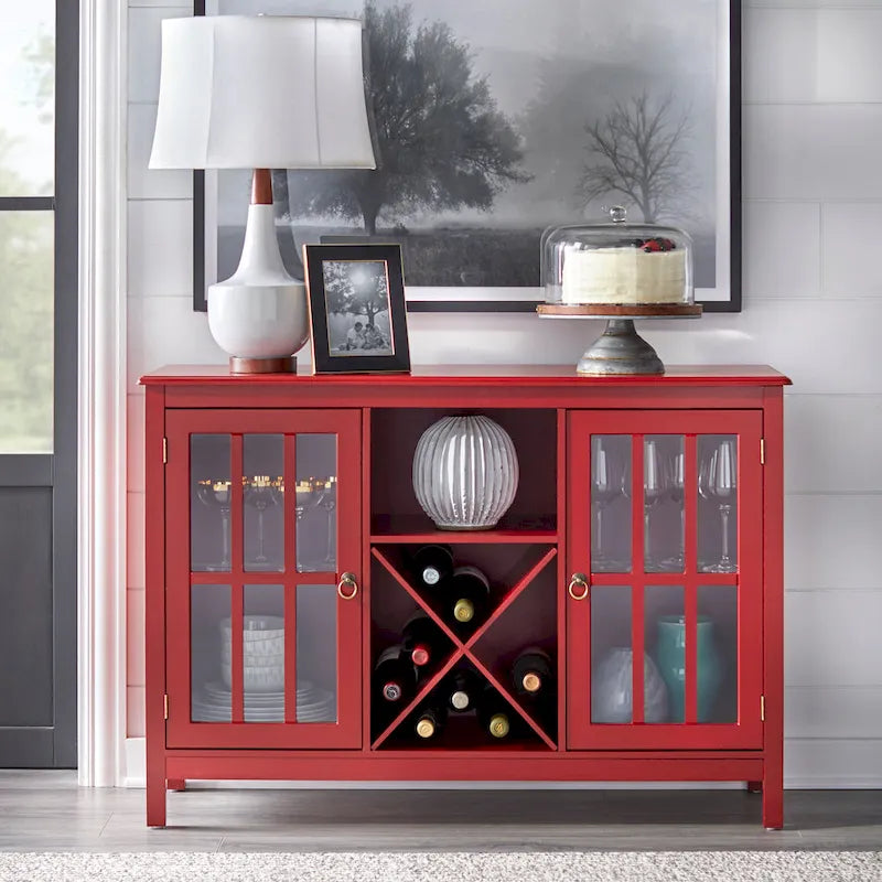 Buffet/Vaisselier en verre Portland de Simple Living
