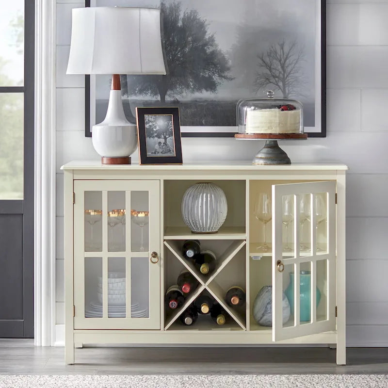 Buffet/Vaisselier en verre Portland de Simple Living