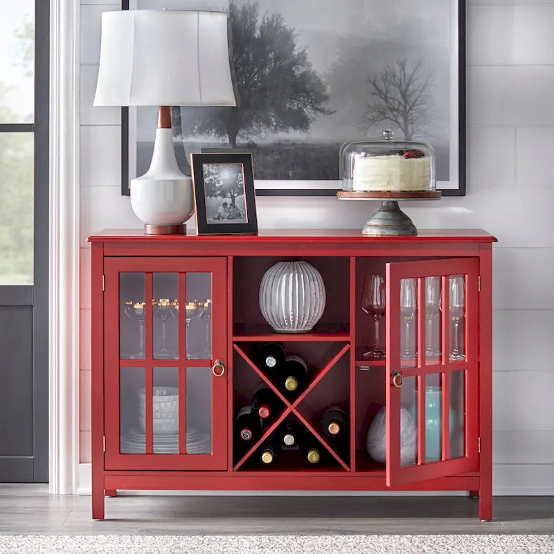 Buffet/Vaisselier en verre Portland de Simple Living