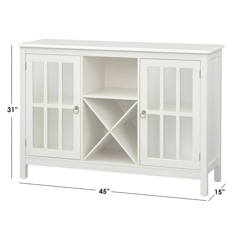 Buffet/Vaisselier en verre Portland de Simple Living