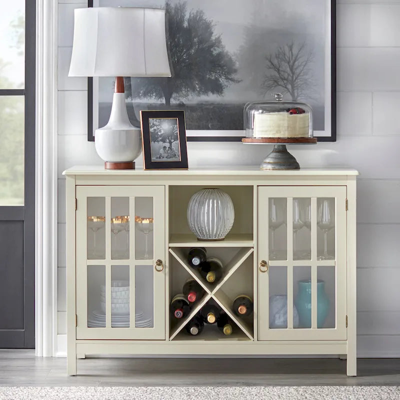 Buffet/Vaisselier en verre Portland de Simple Living