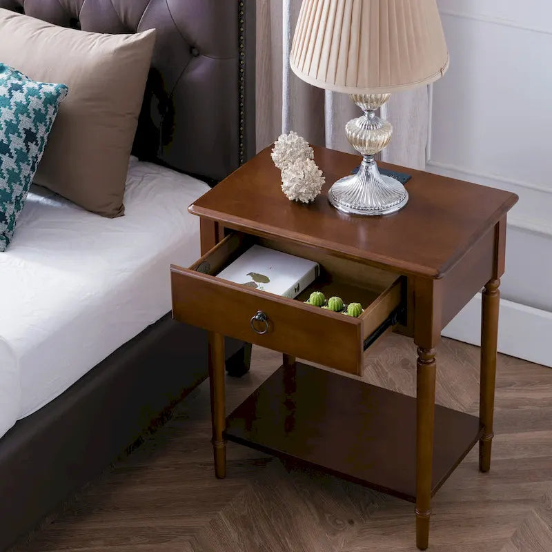 Table de chevet côtière avec tiroir noire/blanche/brune/grise/bleu marine – Simple