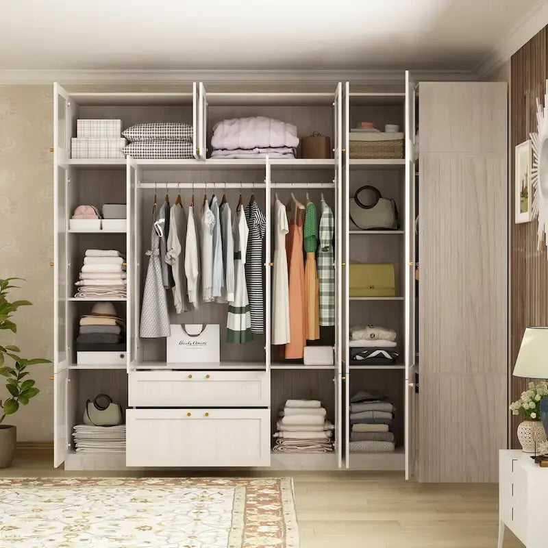 Armoire modulaire élégante gris clair
