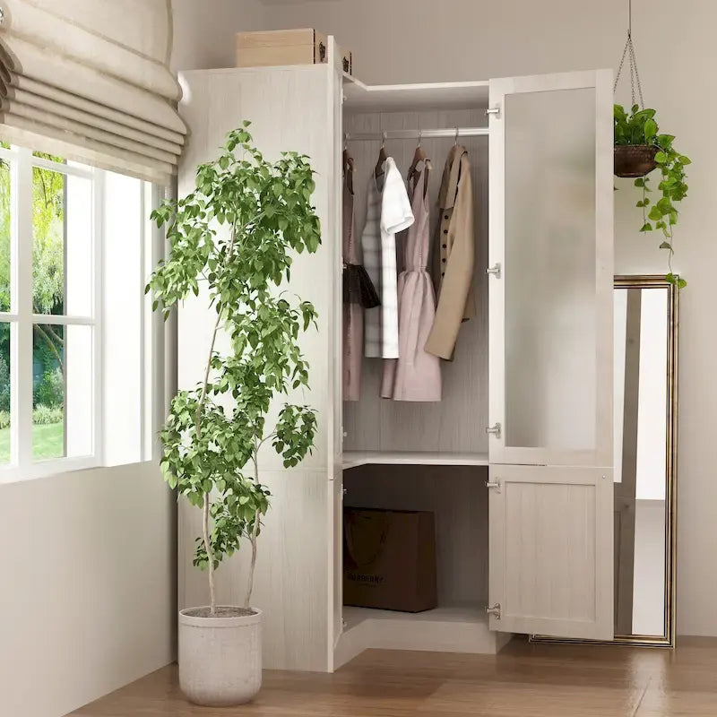 Armoire modulaire élégante gris clair