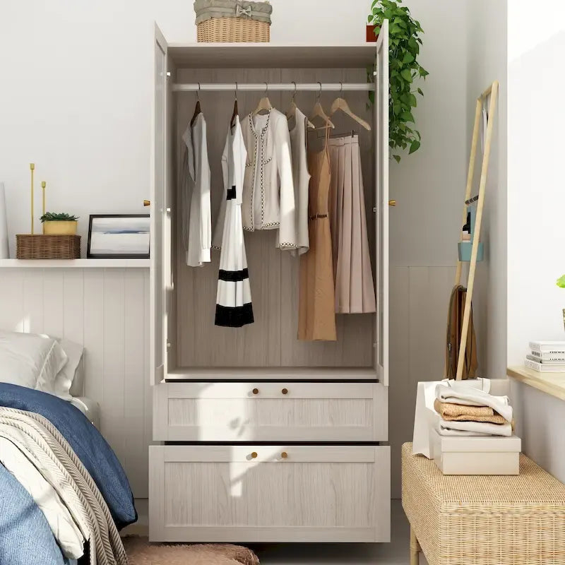 Armoire modulaire élégante gris clair