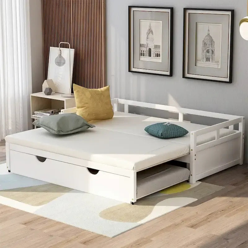 Lit gigogne extensible Merax Twin/King avec lit tiroir