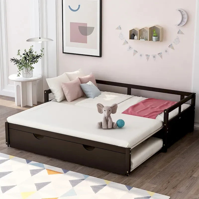 Lit gigogne extensible Merax Twin/King avec lit tiroir