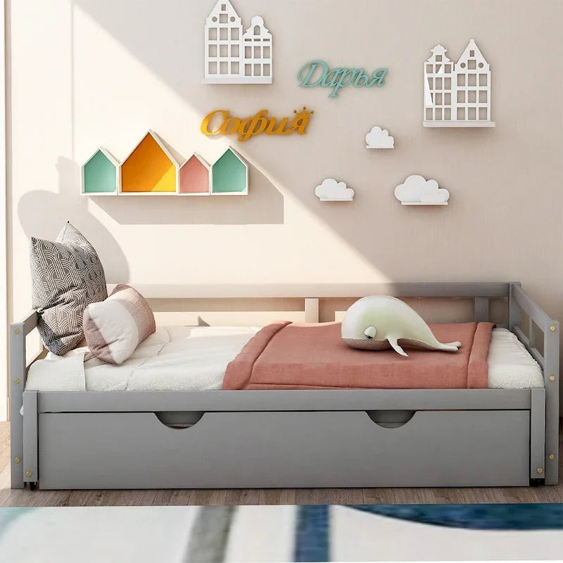 Lit gigogne extensible Merax Twin/King avec lit tiroir