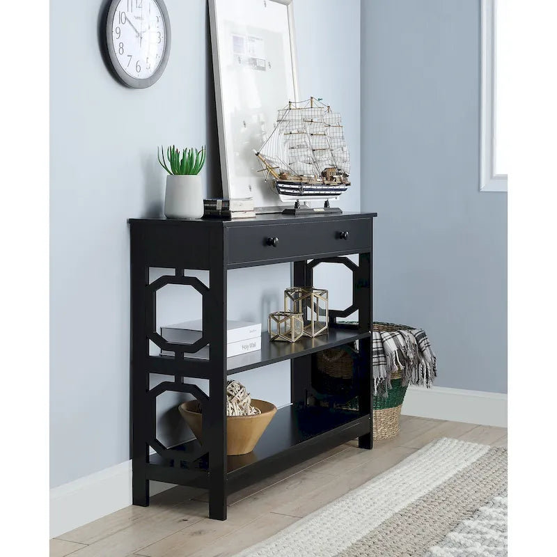 Table console avec tiroir et étagères Omega de Convenience Concepts