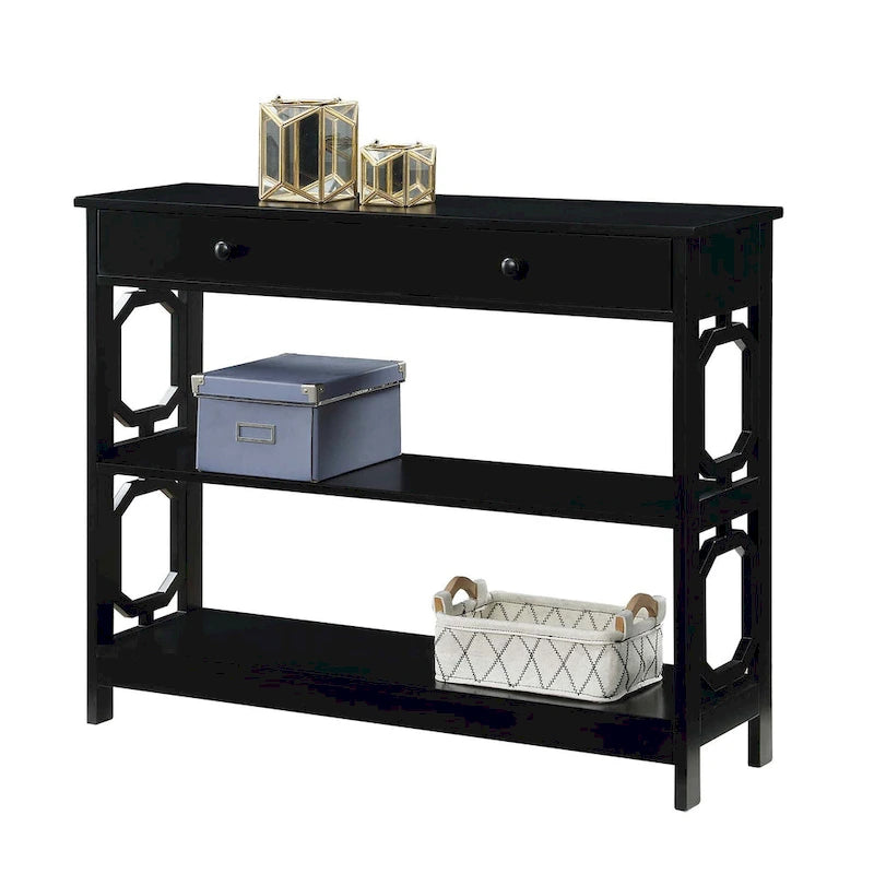 Table console avec tiroir et étagères Omega de Convenience Concepts