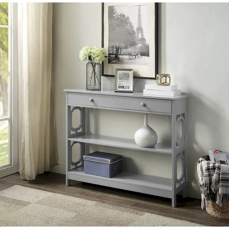 Table console avec tiroir et étagères Omega de Convenience Concepts