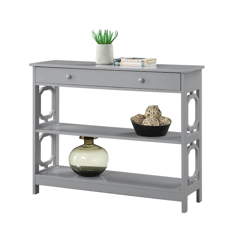 Table console avec tiroir et étagères Omega de Convenience Concepts