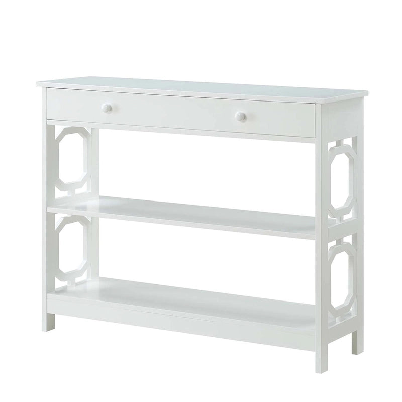 Table console avec tiroir et étagères Omega de Convenience Concepts