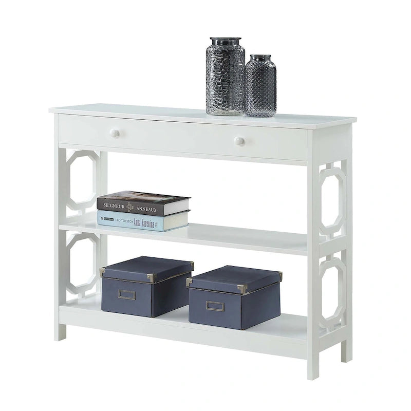 Table console avec tiroir et étagères Omega de Convenience Concepts