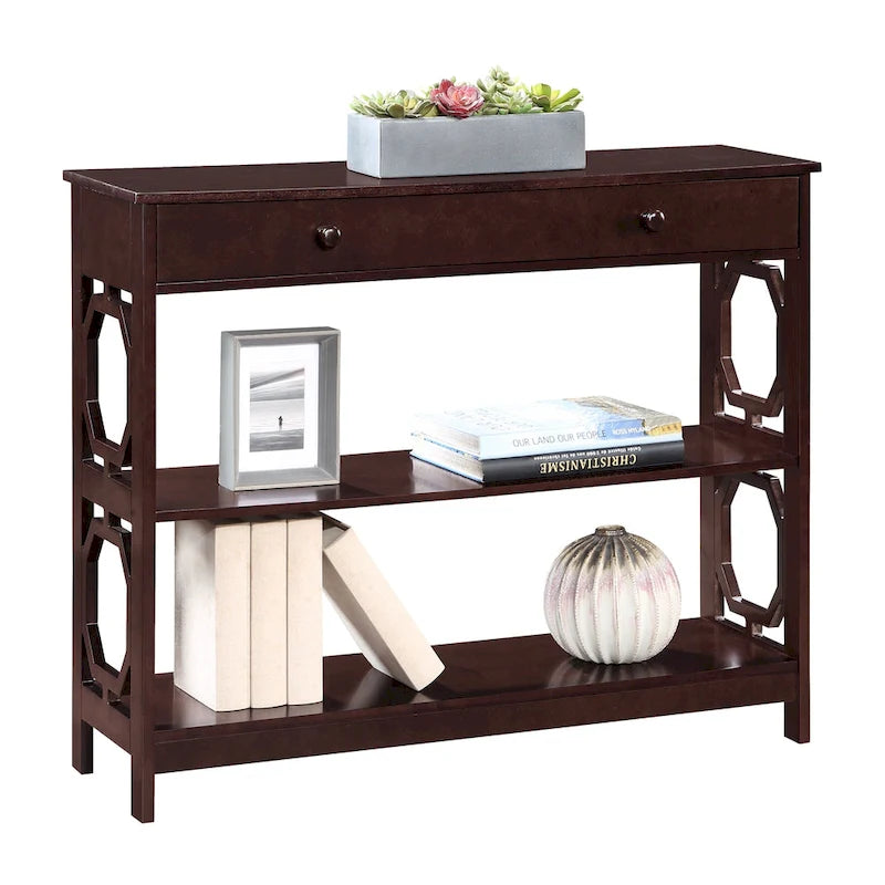 Table console avec tiroir et étagères Omega de Convenience Concepts