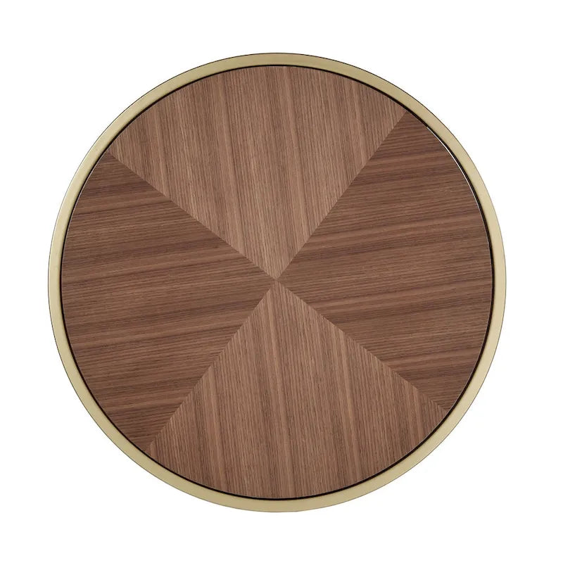 Table d'appoint ronde Cooke avec base en métal de iNSPIRE Q Modern
