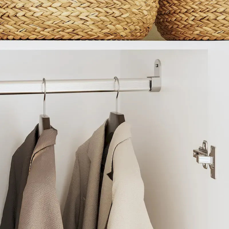 Armoire penderie de rangement Timechee, grande, 4 portes