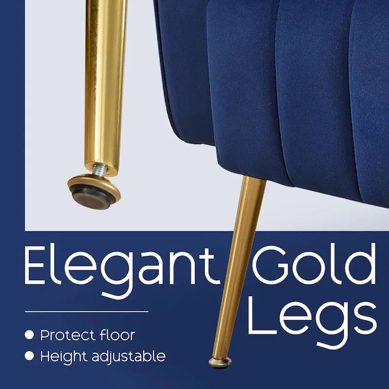 Fauteuil d'appoint HOMYKA en velours avec accoudoirs et coussins