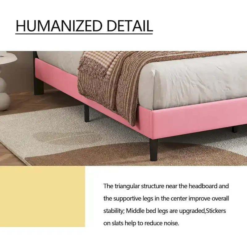 Cadre de lit plateforme rembourré noir/beige/blanc/rose | Tête de lit capitonnée | Jumeau/Double/Queen/King | 1-2 personnes